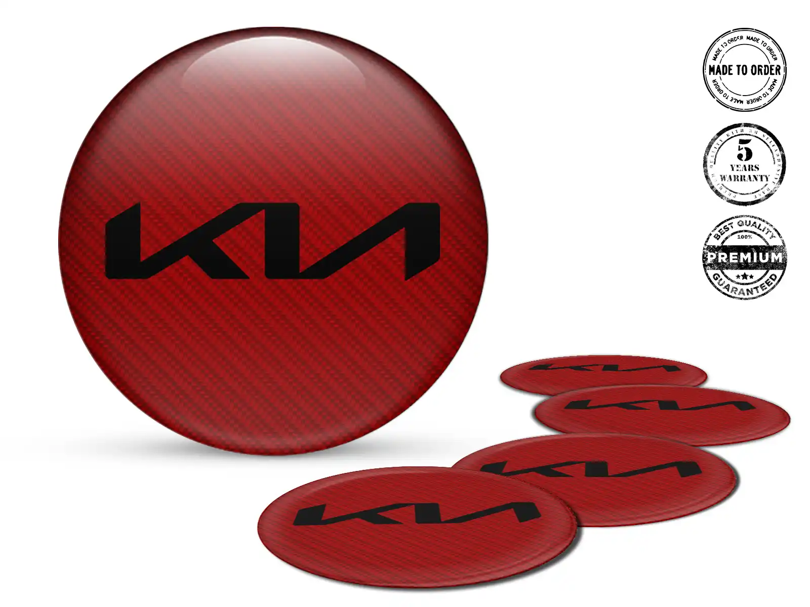 KIA Style Décalques Roue Mise à Jour des Badges Silicone